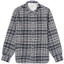  オフィシンジェネレール メンズ シャツ トップス Officine Generale Giacomo Twill Check Shirt Ecru & Navy