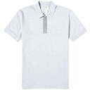 【送料無料】 アレキサンダー・マックイーン メンズ ポロシャツ トップス Alexander McQueen Logo Tape Polo Light Pale Grey