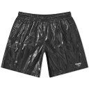 【送料無料】 アレキサンダー・マックイーン メンズ ハーフパンツ・ショーツ ボトムス Alexander McQueen Graffiti Logo Swim Short Black & Ivory