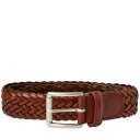 アンダーソンズ ベルト メンズ 【送料無料】 アンダーソンズ メンズ ベルト アクセサリー Anderson's Woven Leather Belt Brown