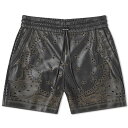 【送料無料】 アミリ メンズ ハーフパンツ・ショーツ ボトムス AMIRI Leather Bandana Short Black