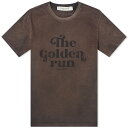 yz S[fO[X Y TVc gbvX Golden Goose Golden Run Print T-Shirt Anthracite & Black