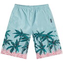 【送料無料】 パーム・エンジェルス メンズ ハーフパンツ・ショーツ 水着 Palm Angels Long Swim Shorts Light Blue