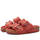 【送料無料】 ビルケンシュトック メンズ サンダル シューズ Birkenstock Arizona Shearling Sienna Red Suede 1