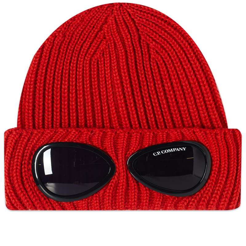  シーピーカンパニー メンズ 帽子 ニットキャップ アクセサリー C.P. Company Goggle Beanie Pompeian Red