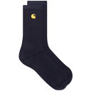 【送料無料】 カーハート メンズ 靴下 アンダーウェア Carhartt WIP Chase Socks Dark Navy & Gold