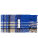 yz ANl XgDfBIY Y }t[EXg[EXJ[t ANZT[ Acne Studios Vally Tartan New Scarf Electric Blue & Beige