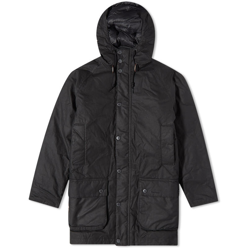 【送料無料】 バーブァー メンズ ジャケット・ブルゾン アウター Barbour Hooded Beaufort Wax Jacket Black Slate