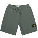 【送料無料】 ストーンアイランド メンズ ハーフパンツ・ショーツ ボトムス Stone Island Brushed Cotton Sweat Shorts Sage