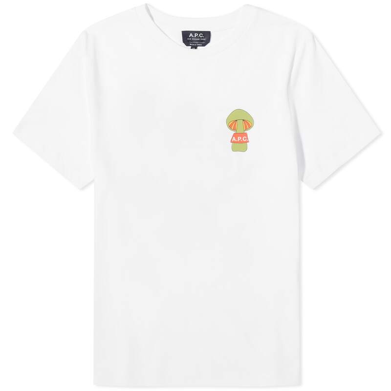 楽天ReVida 楽天市場店【送料無料】 アーペーセー メンズ Tシャツ トップス A.P.C. Remy Vegetable Print T-Shirt White