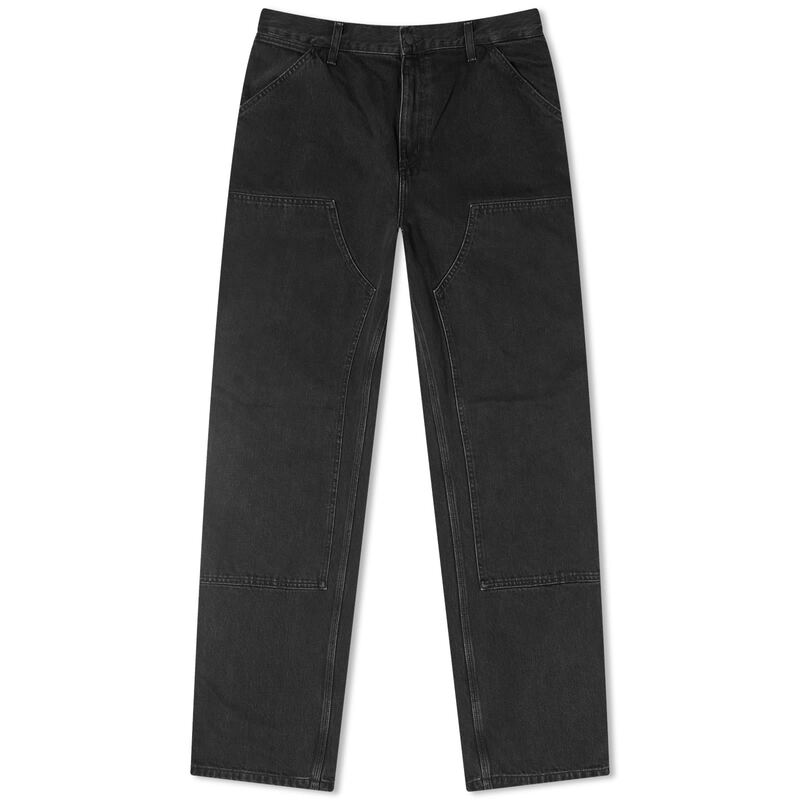 【送料無料】 カーハート メンズ カジュアルパンツ ボトムス Carhartt WIP Denim Double Knee Pant Black Stone Washed