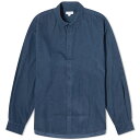 【送料無料】 サンスペル メンズ シャツ トップス Sunspel Fine Cord Shirt Navy(4)