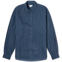 【送料無料】 サンスペル メンズ シャツ トップス Sunspel Fine Cord Shirt Navy