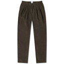 【送料無料】 サンスペル メンズ カジュアルパンツ ボトムス Sunspel Double Pleat Cord Pants Coffee