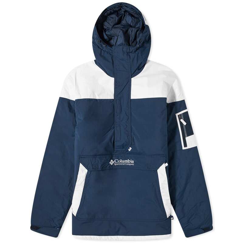 【送料無料】 コロンビア メンズ ジャケット・ブルゾン アウター Columbia Challenger? Pullover Jacket Collegiate Navy & White