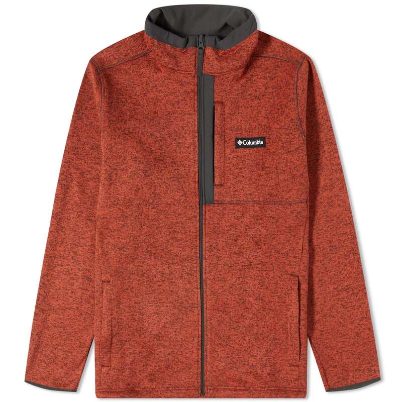 【送料無料】 コロンビア メンズ ニット・セーター アウター Columbia Sweater Weather? Zip Through Fleece Warp Red Heather