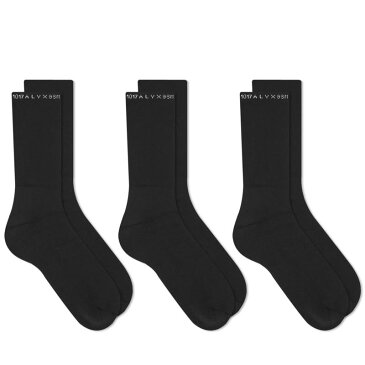 アリクス メンズ 靴下 アンダーウェア 1017 ALYX 9SM Sock - 3 Pack Black