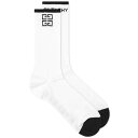 【送料無料】 ジバンシー メンズ 靴下 アンダーウェア Givenchy 4G Logo Socks White Black