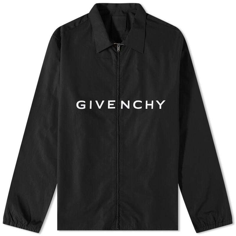 【送料無料】 ジバンシー メンズ シャツ トップス Givenchy Logo Zip Shirt Black