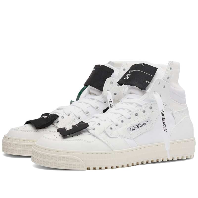  オフ-ホワイト レディース スニーカー シューズ Off-White 3.0 Off Court Calf Leather Sneakers White