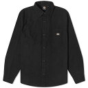 ディッキーズ 【送料無料】 ディッキーズ メンズ シャツ トップス Dickies Duck Canvas Overshirt Stone Washed Black