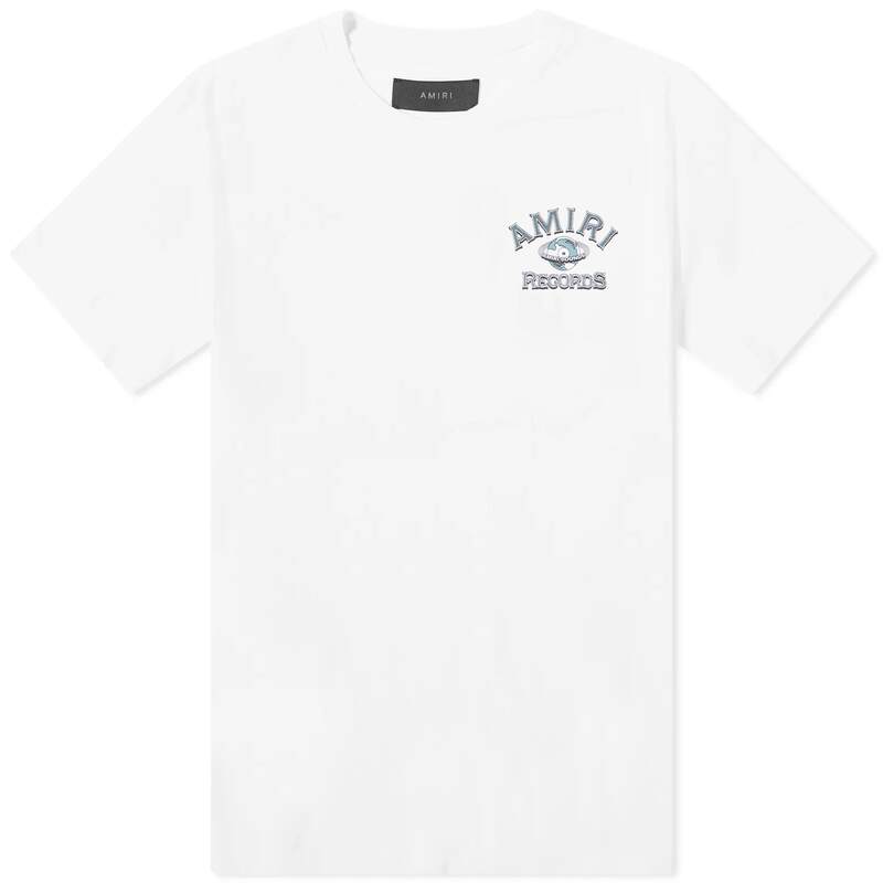 【送料無料】 アミリ メンズ Tシャツ トップス AMIRI Global Records T-Shirt White