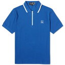 【送料無料】 フレッドペリー メンズ ポロシャツ トップス Fred Perry x Raf Simons Half Zip Polo Royal