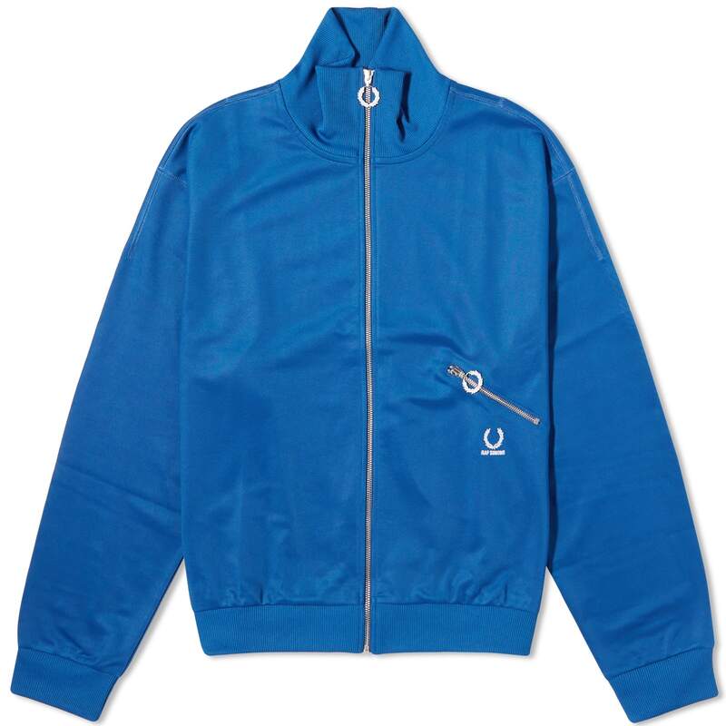 【送料無料】 フレッドペリー メンズ ジャケット・ブルゾン アウター Fred Perry x Raf Simons Printed Track Jacket Royal