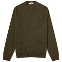 yz ]Lcl Y J[fBK AE^[ Maison Kitsune Tonal Fox Head Patch Regular Cardigan Khaki