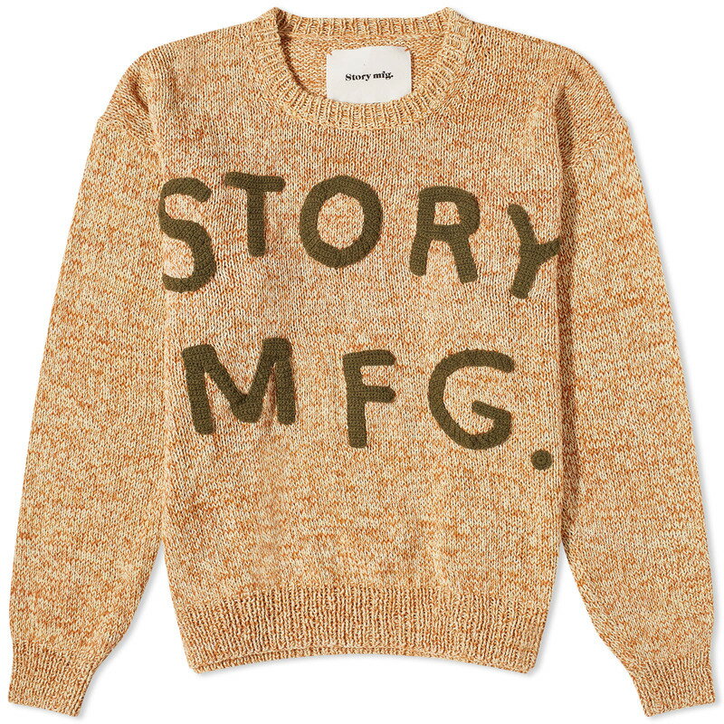 【送料無料】 ストーリーエムエフジー メンズ ニット・セーター アウター Story mfg. Spinning Crewneck Knit Classic Twisted Yellow