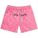 【送料無料】 パーム・エンジェルス メンズ ハーフパンツ・ショーツ ボトムス Palm Angels Logo Swim Shorts Fuschia