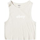 【送料無料】 オベイ レディース ベスト トップス Obey Lower Case Logo Tank Vest Clay