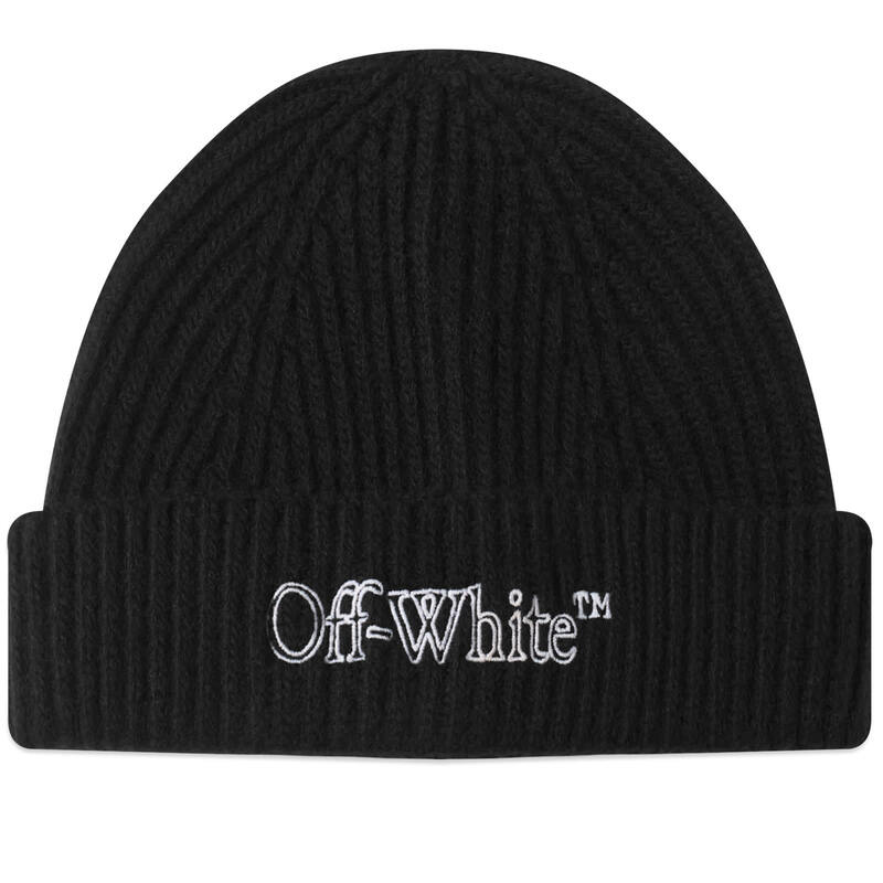  オフ-ホワイト レディース 帽子 アクセサリー Off-White Logo Beanie Hat Black