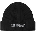 yz It-zCg fB[X Xq ANZT[ Off-White Logo Beanie Hat Black