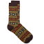 【送料無料】 アノニマスイズム メンズ 靴下 アンダーウェア Anonymous Ism Wool JQ Crew Sock Brown