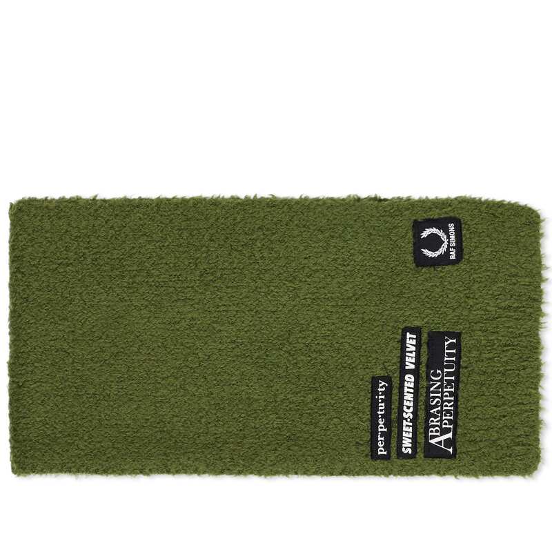 【送料無料】 フレッドペリー メンズ マフラー ストール スカーフ アクセサリー Fred Perry x Raf Simons Fluffy Knit Scarf Chive