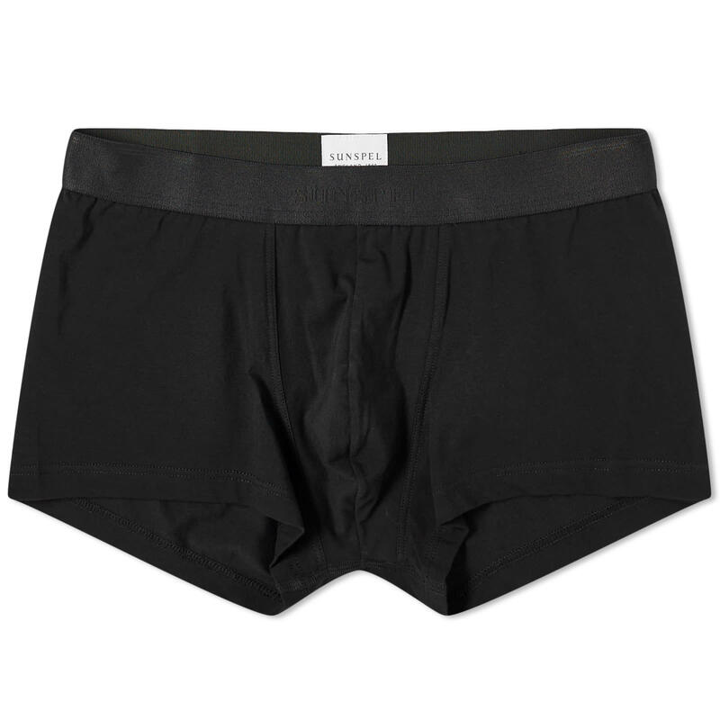 楽天ReVida 楽天市場店【送料無料】 サンスペル メンズ ボクサーパンツ アンダーウェア Sunspel Cotton Stretch Trunk Black