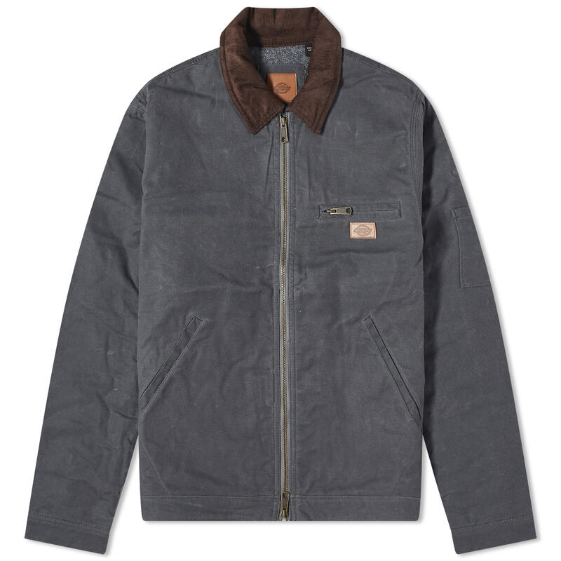 ディッキーズ 【送料無料】 ディッキーズ メンズ ジャケット・ブルゾン アウター Dickies Lucas Waxed Zip Jacket Charcoal Grey