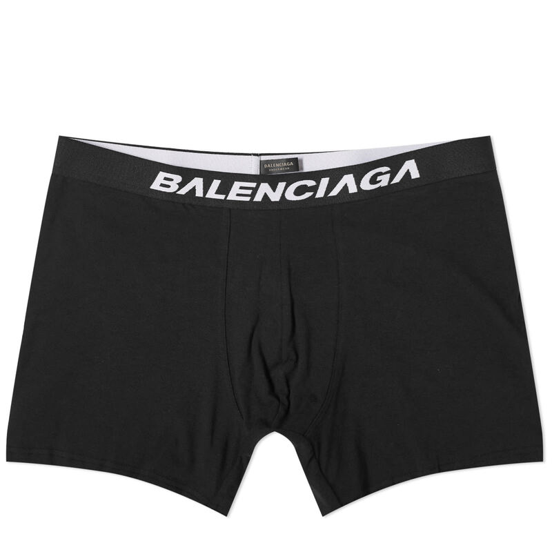 ̵ Х󥷥  ܥѥ  Balenciaga Logo Boxer Briefs Black & Black