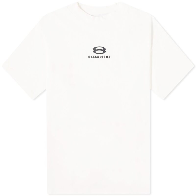 【送料無料】 バレンシアガ メンズ Tシャツ トップス Balenciaga Deconstructed T-Shirt White & Black