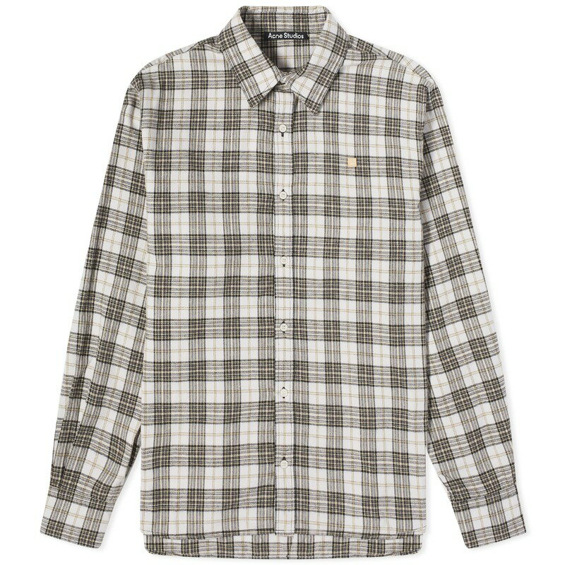 【送料無料】 アクネ ストゥディオズ メンズ シャツ トップス Acne Studios Sarlie Dry Flannel Check Shirt White & Black