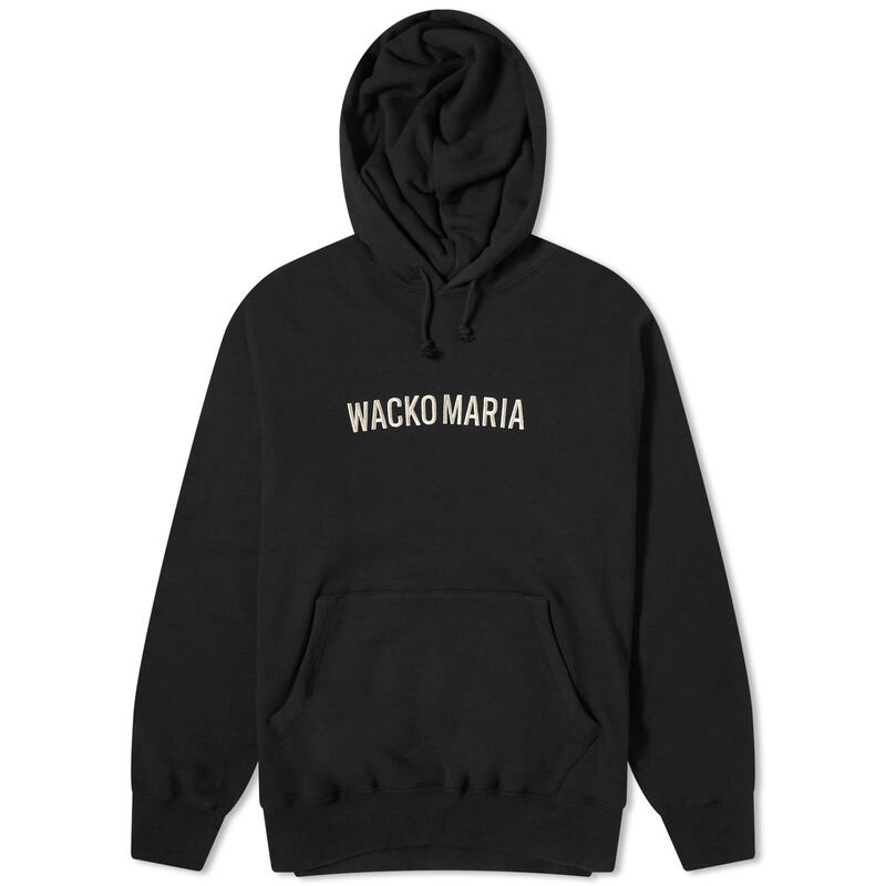 ワコマリア 【送料無料】 ワコマリア メンズ パーカー・スウェット アウター Wacko Maria Middleweight Logo Hoodie Black