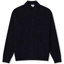 【送料無料】 サンスペル メンズ ジャケット・ブルゾン アウター Sunspel Lambswool Knit Jacket Dark Navy Mouline