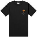 yz ]Lcl Y TVc gbvX Maison Kitsune Trophy Comfort T-Shirt Black