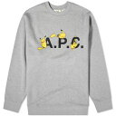 【送料無料】 アーペーセー メンズ ニット・セーター アウター A.P.C. x Pokemon Pikachu Crew Sweater Heathered Light Grey