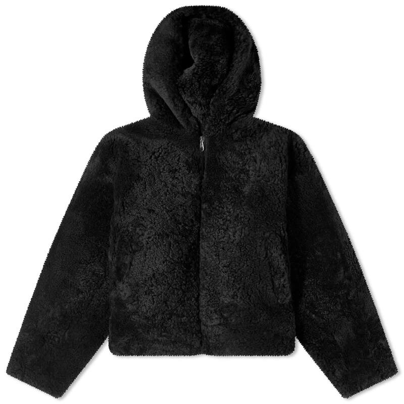 ̵  Хȥ  ѡå աǥ  Cole Buxton Shearling Zip Hoodie Black