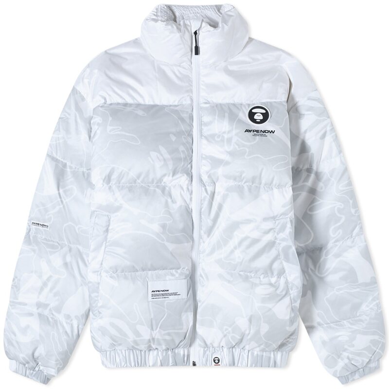 【送料無料】 ベイシング エイプ メンズ ジャケット ブルゾン アウター AAPE Now Camo Down Jacket White (Multi)