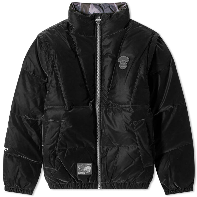 【送料無料】 ベイシング エイプ メンズ ジャケット ブルゾン アウター AAPE Reversible Big Camo Down Jacket Black