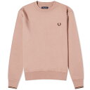 【送料無料】 フレッドペリー メンズ パーカー・スウェット アウター Fred Perry Crew Neck Sweatshirt Dark Pink