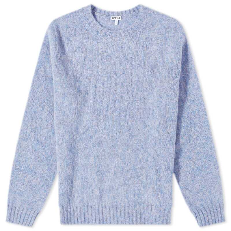 【送料無料】 ロエベ メンズ ニット・セーター アウター Loewe Brushed Crew Knit Pink & Blue